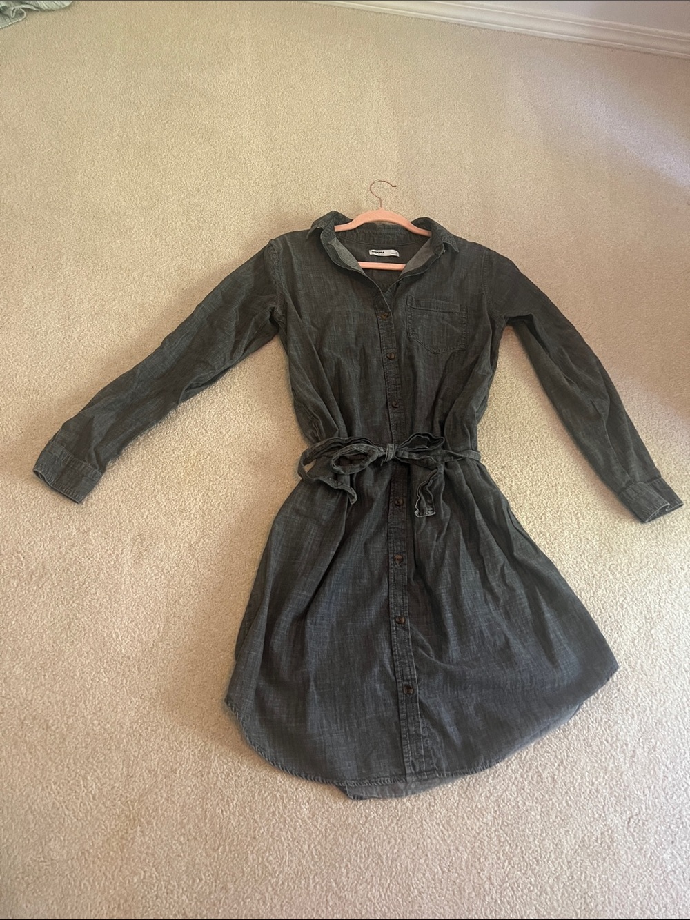 Sonoma 100% Cotton Button Front Shirt Dress | Size Small